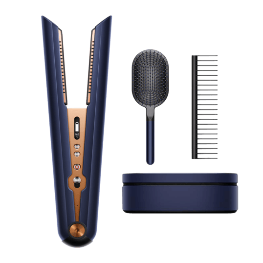 GIFT EDITION  Placă de păr Dyson Corrale HS03 albastru de Prusia/Cupru intens + Perie și pieptene + Cutie depozitare