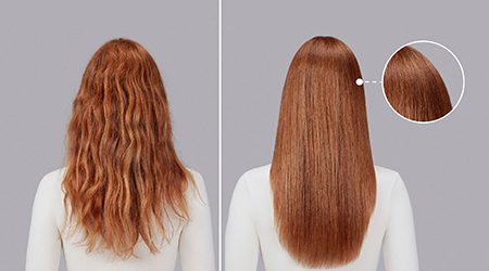 Păr ondulat, după coafare